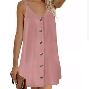 Womens Summer Spaghetti Strap Button Down V-neck Sleeveless Casual Sz Small